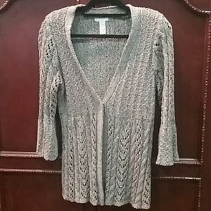 Cardigan sweater 3/4 length sleeves